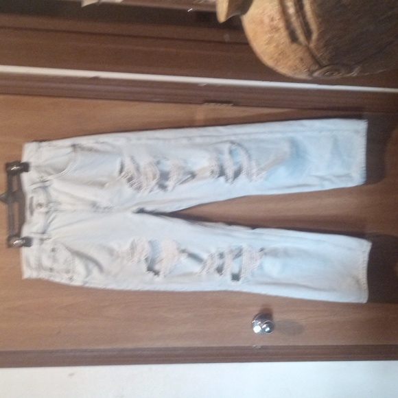 Aeropostale Light Wash Destroyed/Distressed 90s Baggy Jeans 14R - Picture 3 of 17